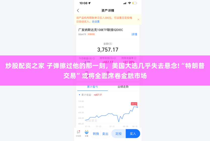 炒股配资之家 子弹擦过他的那一刻，美国大选几乎失去悬念!“特朗普交易”或将全面席卷金融市场